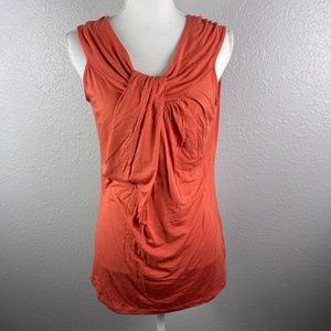 Women's Sleeveless Orange Top